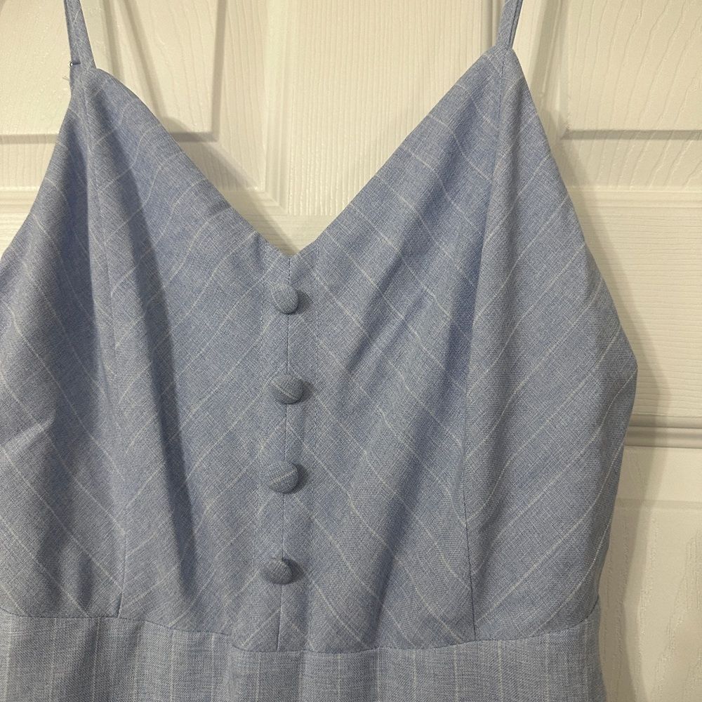 Lulus Shoreline Stripes Blue Skater Dress S - Picture 3 of 6